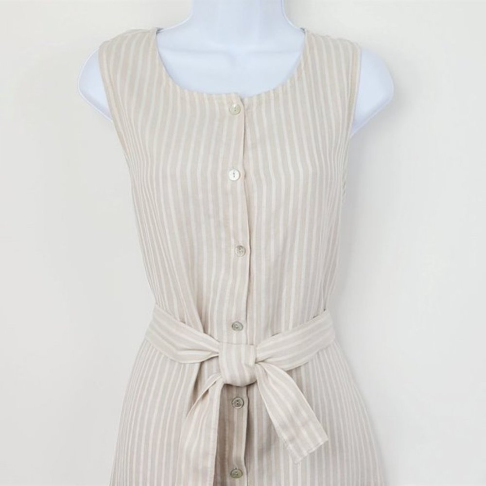 NWT Lungo L'Arno Linen Button Front Maxi Dress - Picture 8 of 9